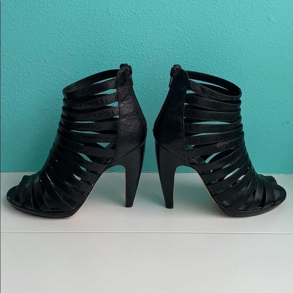 Anthro x Dolce Vita Black Gladiator Heels - Picture 2 of 10